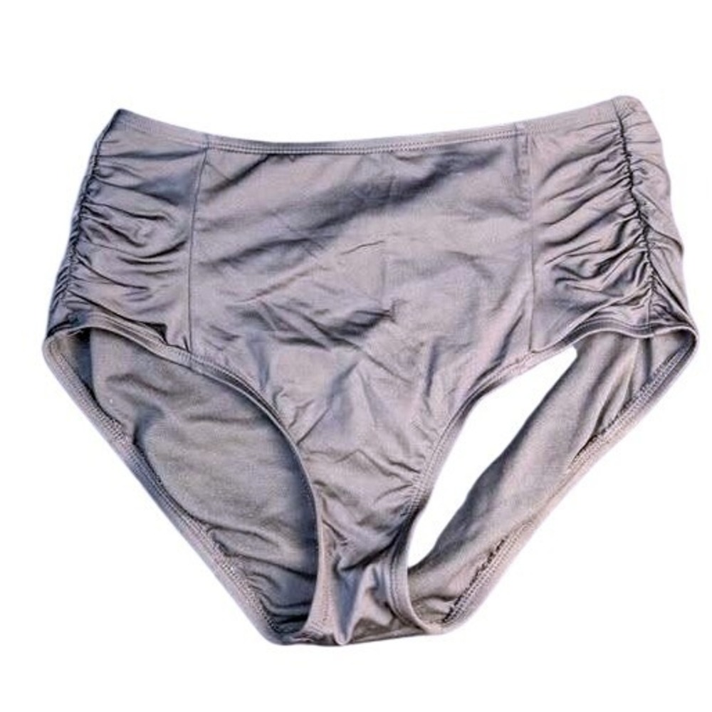 Kona Sol~Bikini Bottoms ~ Full Coverage/High Waisted ~ Size Small ~ Solid Black